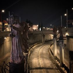 Street in city at night