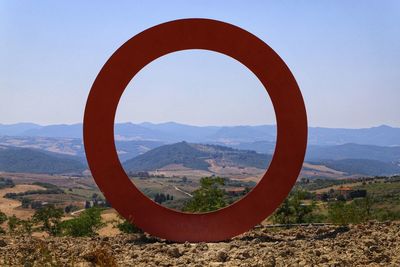 View of landscape against clear sky