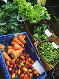 Full frame shot of vegetables for sale