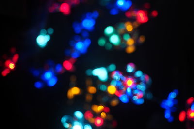 Defocused image of illuminated lights