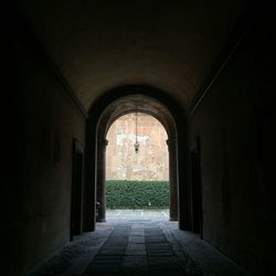 Empty corridor of building