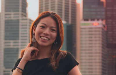 Portrait of a smiling young woman