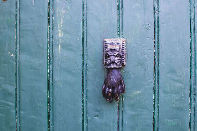 Full frame shot of old door