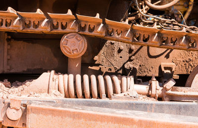 Close-up of rusty machine part