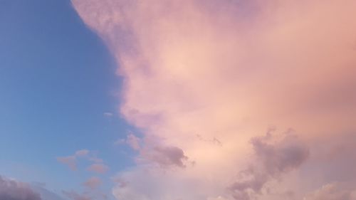 Low angle view of sky during sunset