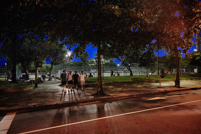 People in park against sky