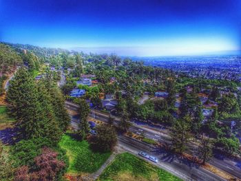 High angle view of cityscape