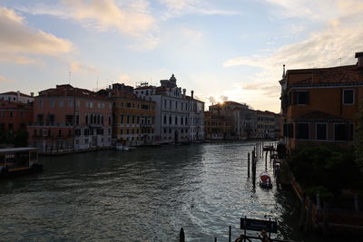 Canal amidst buildings in city