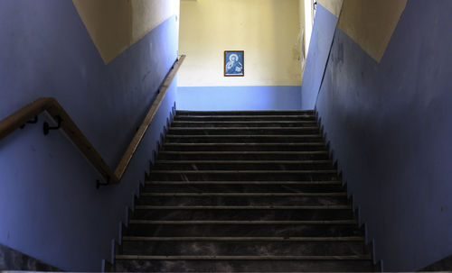 Low angle view of staircase in building