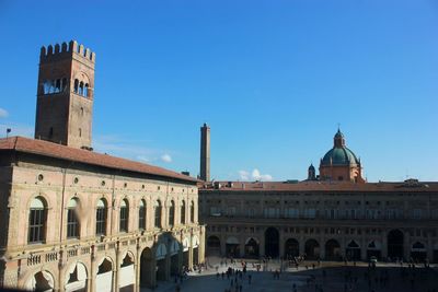 View of historical building against blue sky