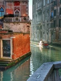 Reflection of buildings in canal
