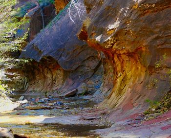 Rock formations in water