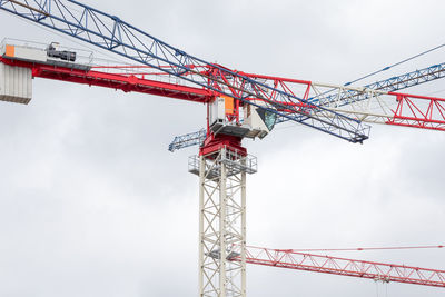 Construction crane closeup, industrial concept