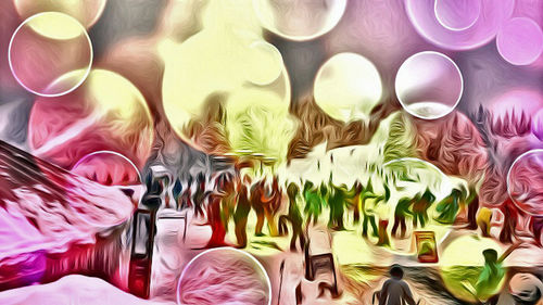 Full frame shot of multi colored balls