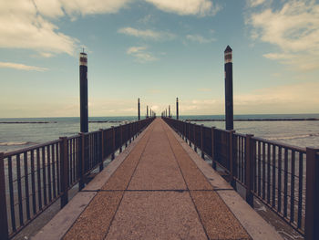 Pedestrian walkway over sea