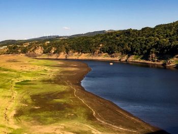 Scenic view of landscape against clear sky