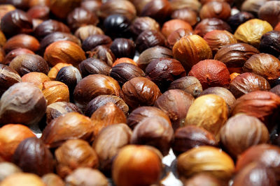Full frame shot of nutmegs