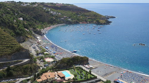 High angle view of beach