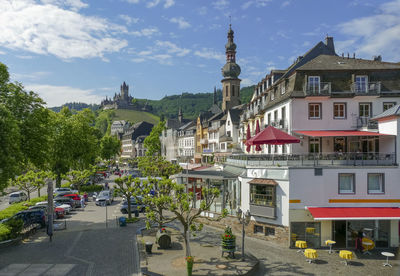 Scenery around cochem, a town at moselle river in rhineland-palatinate, germany, at summer time