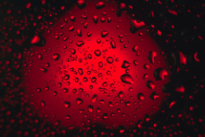 Full frame shot of wet glass window