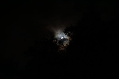 Low angle view of moon at night