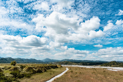 Scenic view of road against sky