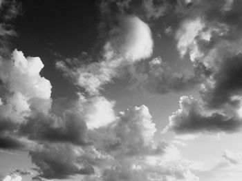 Low angle view of cloudy sky