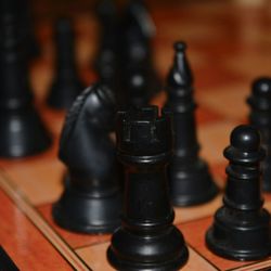 Close-up of chess pieces