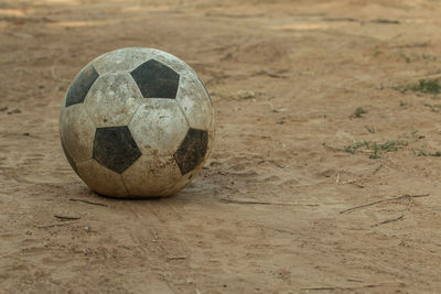 Close-up of ball on field