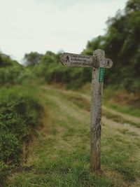 Close-up of cross on field