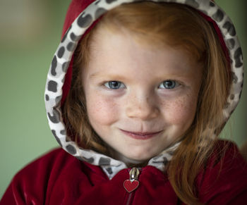 Close-up portrait of a smiling girl
