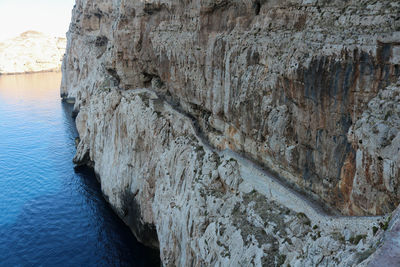 Rock formations in sea