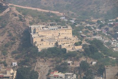 High angle view of townscape and buildings