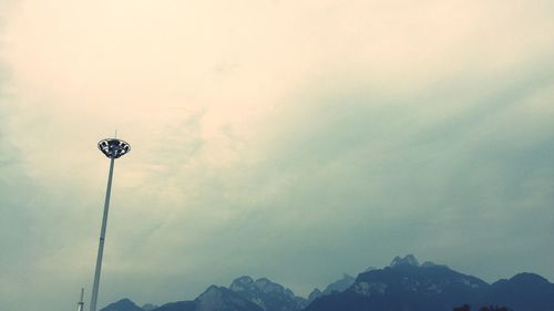 Low angle view of mountain against sky