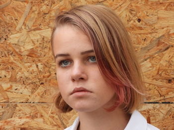 Close-up portrait of a beautiful young woman