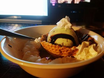 Close-up of food in plate