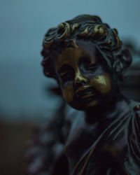 Close-up portrait of statue