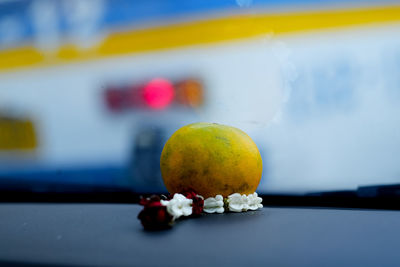 Close-up of yellow balls ball