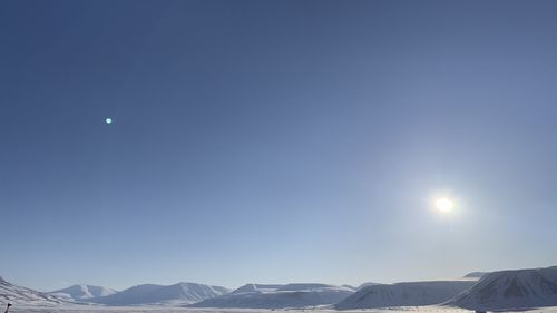 Scenic view of sea against sky during sunset- svalbard 