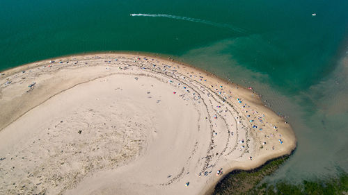 High angle view of beach