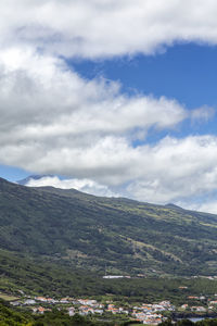 High angle view of landscape against sky