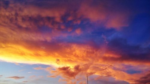 Low angle view of sky at sunset