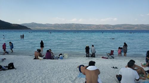 Group of people on beach