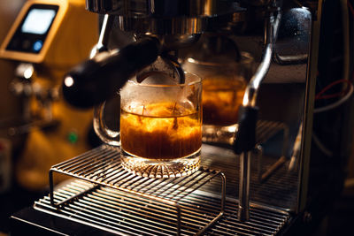 Close-up of coffee on table