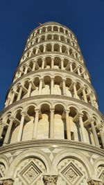 Low angle view of historical building against clear sky