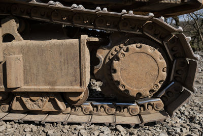 Close-up of old train