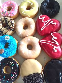 High angle view of multi colored candies