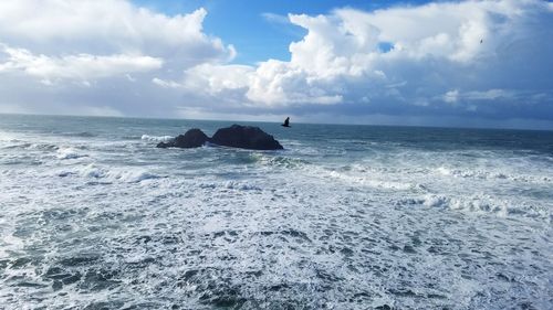 Scenic view of sea against sky