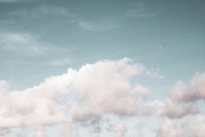 Low angle view of clouds in sky