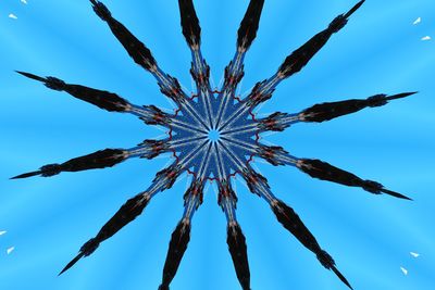 Low angle view of plant against blue sky